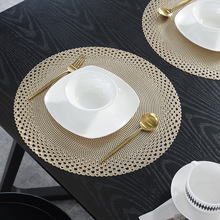 欧式简约圆形镂空PVC餐垫新款珍珠贝壳隔热防水防油防滑环保桌垫