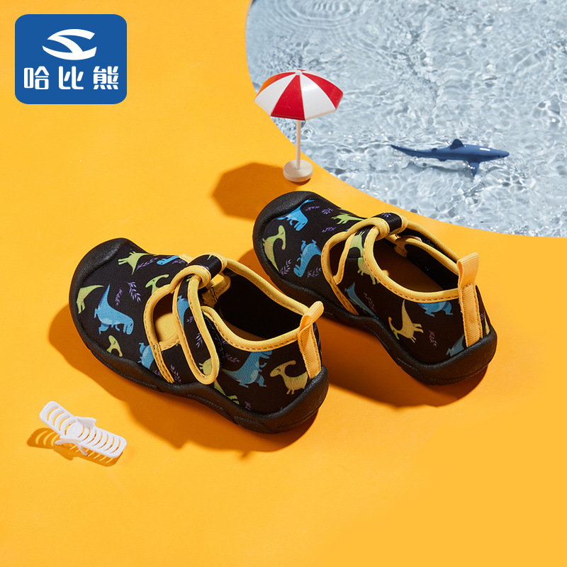 哈比熊童鞋2021夏季新款女童宝宝软底儿童卡通图案透气男童包头鞋
