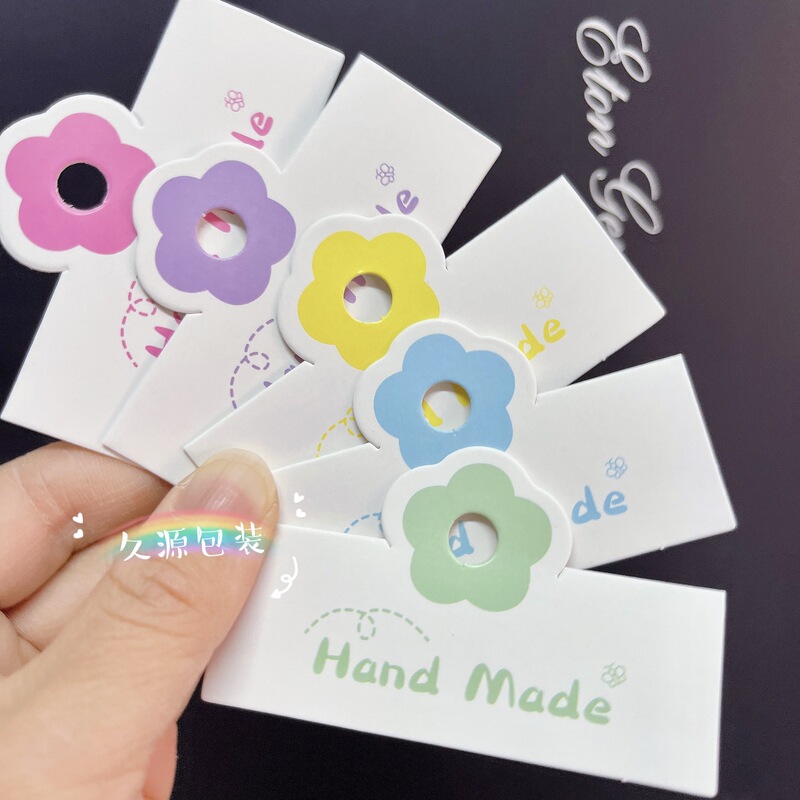 8x6cm ins style flower header clip head small flower folding card jewelry head rope packaging DIY hair accessories 8x6cm ins style flower header clip head small flower folding card jewelry head rope packaging DIY hair accessories