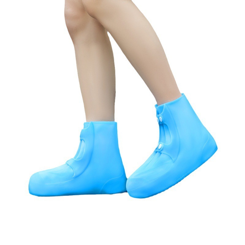 防水靴カバー、屋外用男性用および女性用レインシューズカバー、ミッドチューブシリコン雨の日フットカバー、滑り止め、厚みがあり耐摩耗性、ポータブルレインブーツカバー|undefined