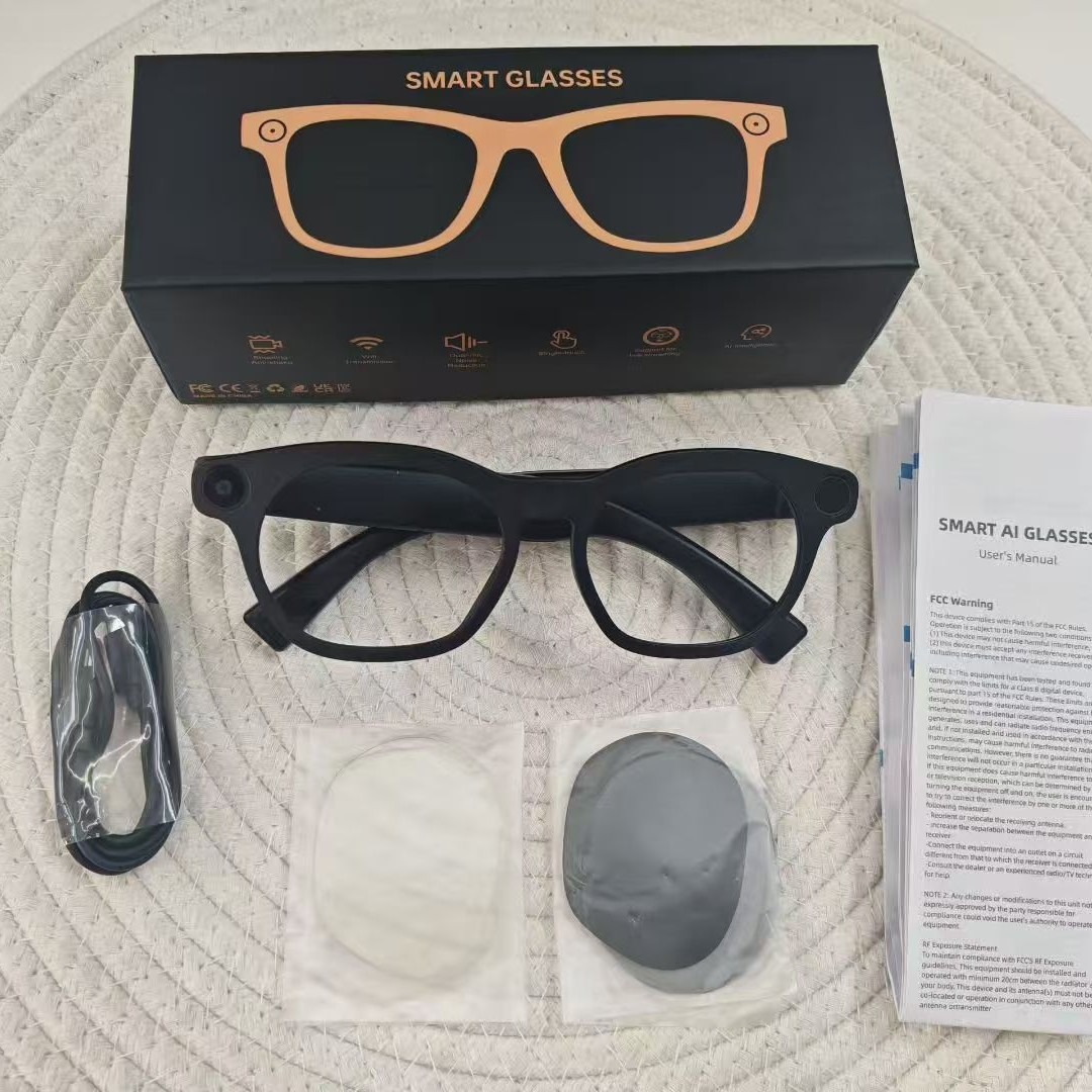 Ai Smart Glasses Cy03 with 8Mp Camera for Answering Calls, Video Recording, Audio Recording, Photo Taking, and Video Translation