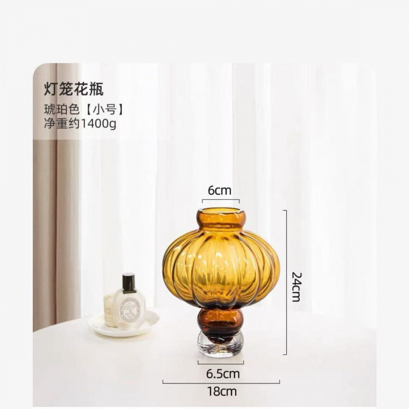 Nueva linterna china estilo hogar vasos de vidrio modelo moderno decoración de gabinete invitados