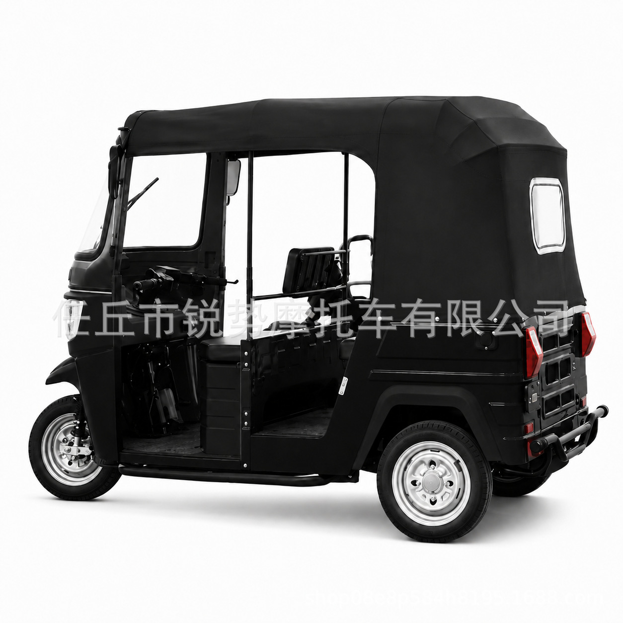Fuel-powered three-wheeled motorcycle with canopy for passenger transport, Southeast Asian cross-border TUK-TUK passenger three-wheeled motorcycle