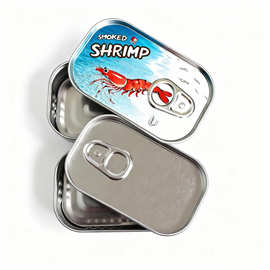 源头厂家直供沙丁鱼铁盒首饰收纳马口铁盒二次元吃谷罐头DIY贴纸