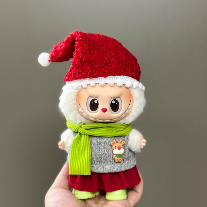 【衣類のみ】ラブブ labubu ベビー服 17cm ペンダント 1代目・2代目 ビニールぬいぐるみ 服セット|undefined