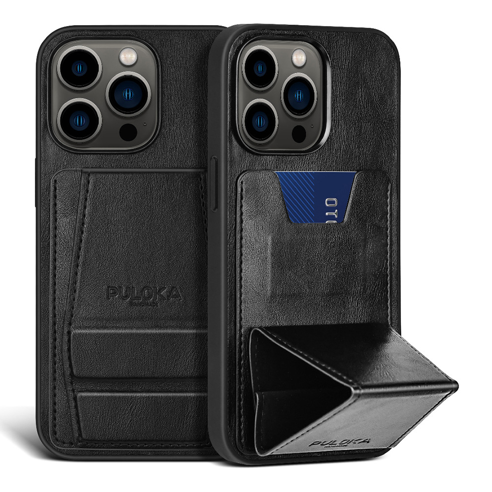 适用iPhone13promax背贴卡包手机壳车载支架手机皮套苹果13磁吸壳