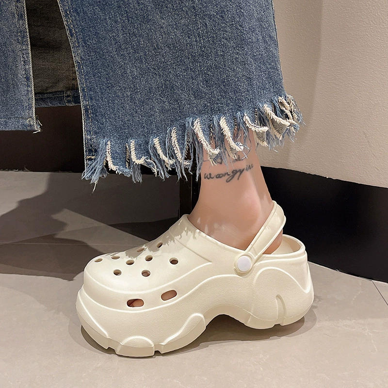 Женские сабо в стиле Crocs, толстая подошва из ЭВА, летние пляжные, нескользящие (разм. 35–40)