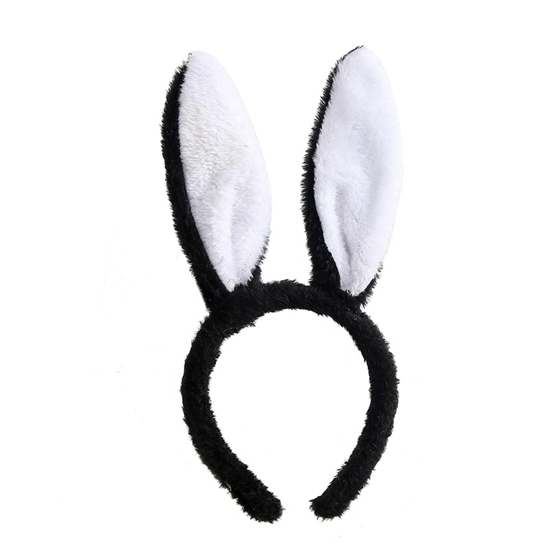 Coreano lindo peludo arco para niños fiesta props espectáculo arco de Pascua orejas de conejo arco para la cabeza