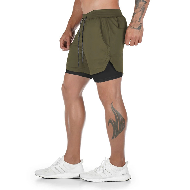 1 Cross-Border Sommer-Sportshorts für Herren, doppellagig, schnelltrocknend, atmungsaktiv, für Squat-Jogging, Workout, Freizeit und Basketball_voghion.com