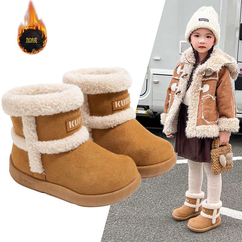 Thick-Soled Snow Boots for Girls 2025 New Winter Boken Women's Boots Fleece-Lined to Heattech and Comfortable Woolen Cotton Boots and Cotton Shoes