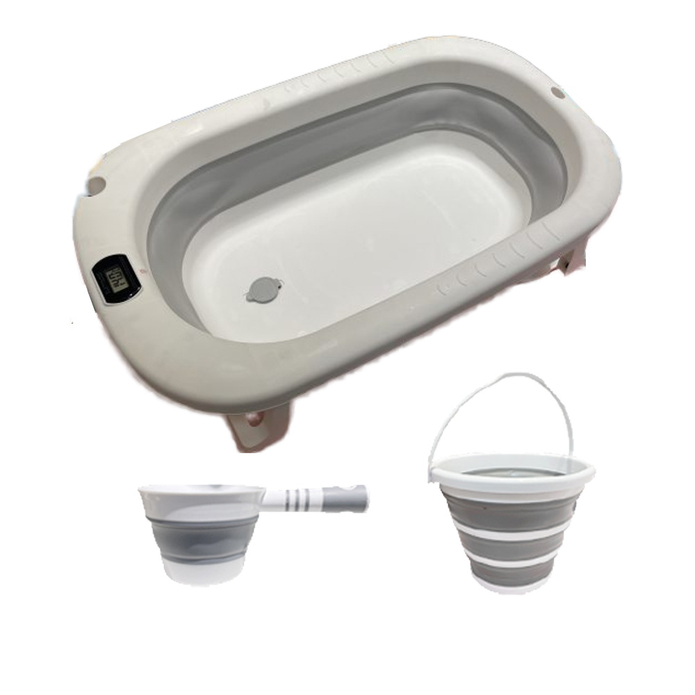 Baños de baño para bebés 0-3 años Baños plegables para bebés Grande para niños de pie Termómetro de baño Transfronterizo Amazon
