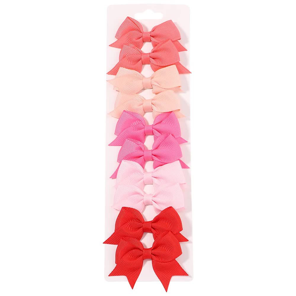 Mädchen IG-Stil Süss Einfarbig Bogenknoten Polyester-gerifte Streifen Falten Haarklammer display picture 8