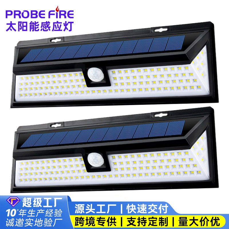 Customized Hot Selling Sports Sensor Light 118Led Outdoor Waterproof Courtyard Garden Candle House Street Light Solar