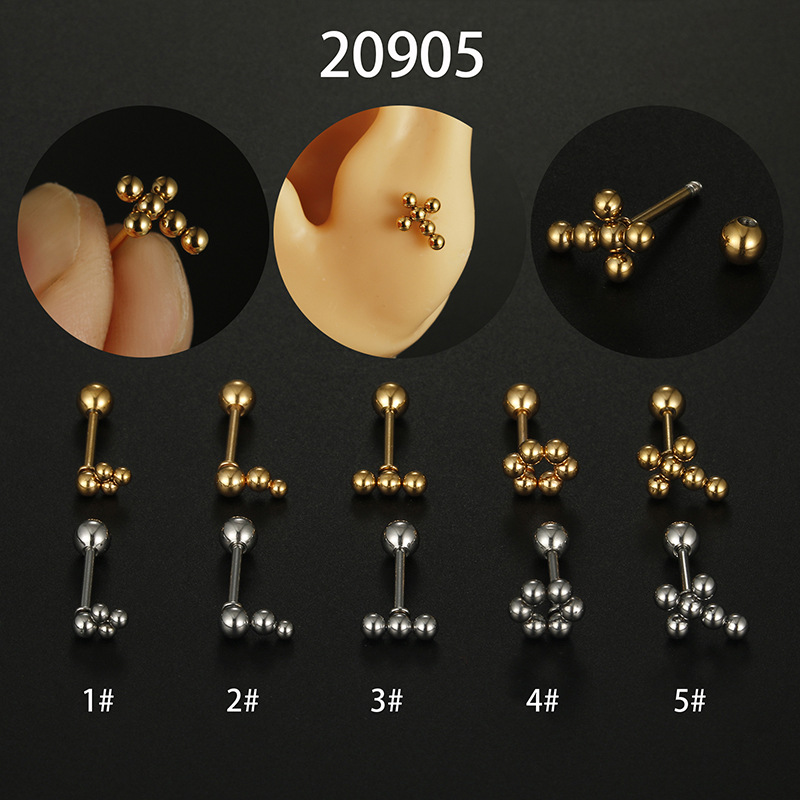 Fashion Geometric Stainless Steel Plating Ear Studs 1 Piece