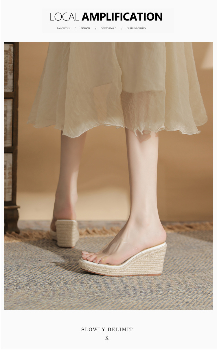 Sandal cao gót nữ đế xuồng bít mũi hở ngón, gót 9 cm, phong cách mới 2026 — màu trắng chi tiết 7