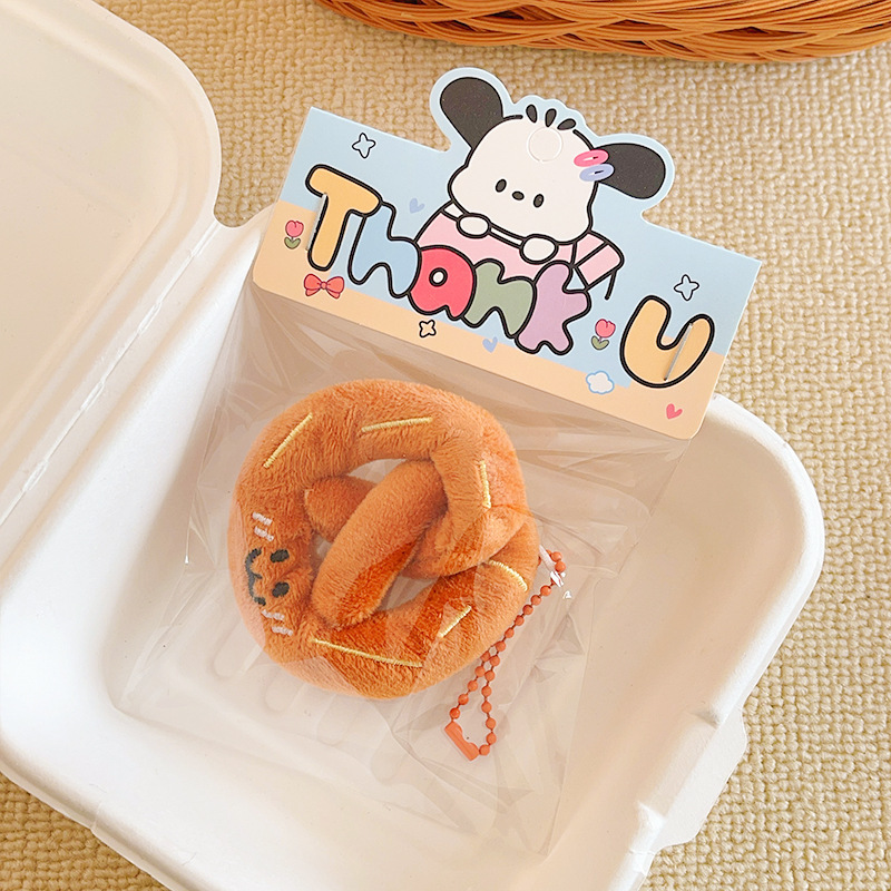 クリエイティブな漫画風フードぬいぐるみペンダント、女の子向け万能キーホルダー、バックパック飾り、飲食店のプチギフト|undefined