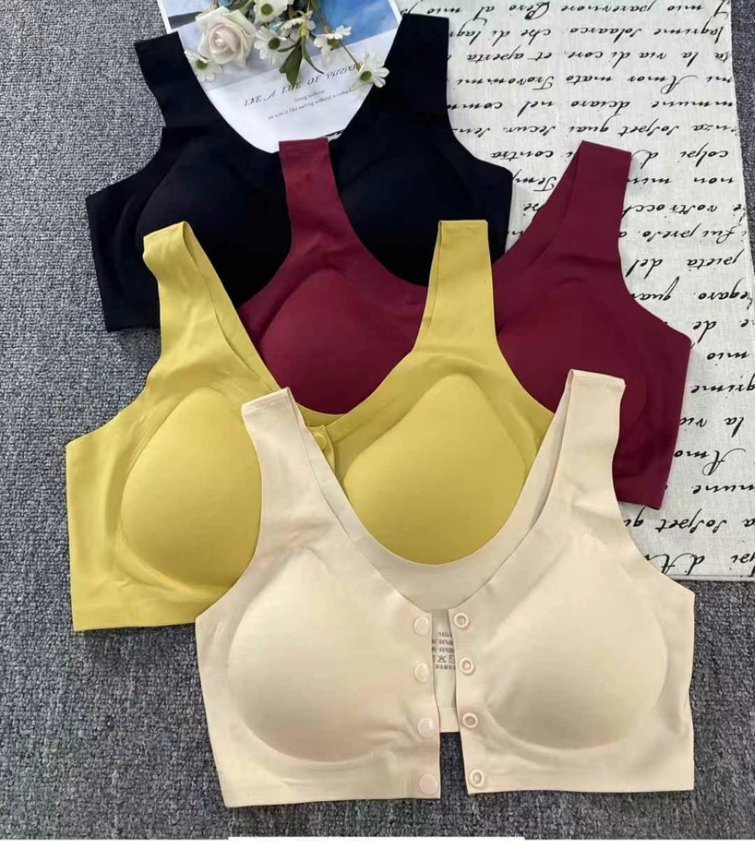 Inventario de bajo precio, sujetador sin anillo de acero, recogido, cuidado superior, anti-flacidez, lactancia materna, ropa interior de mujer, sujetador con hebilla delantera