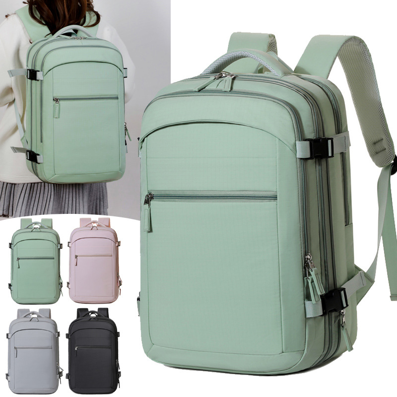 Cross-border business large-capacity multi-functional dry-wet separation independent computer compartment expandable vacuum compression backpack