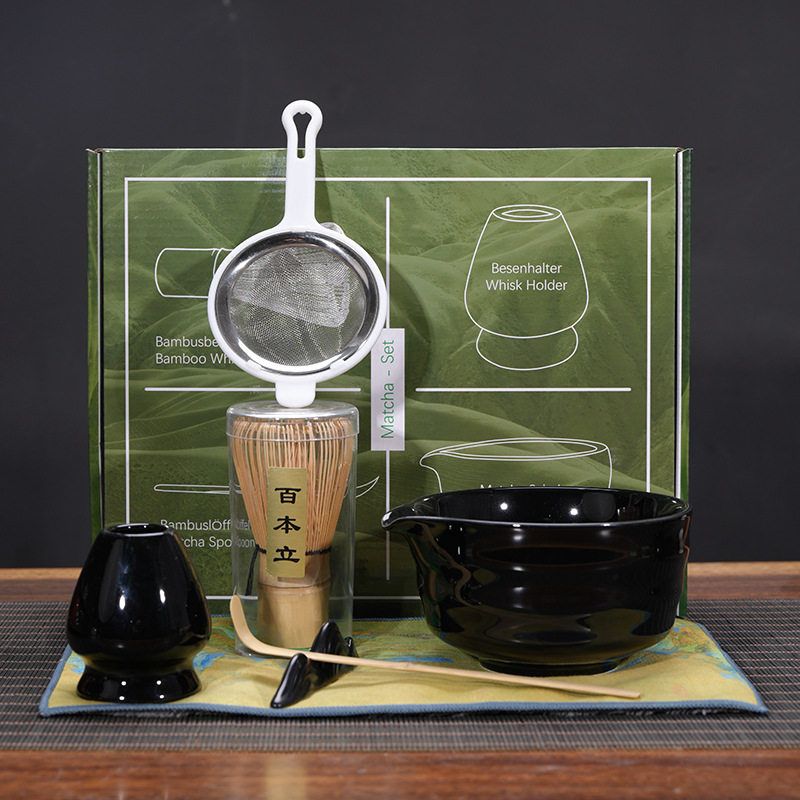 Japonés Matcha tazón Matcha túnica canción té herramientas de pedido taza de té de cerámica taza de té mezclador Matcha cepillo taza de té