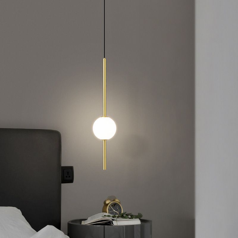Lámpara de línea larga simple línea larga lujo nórdico mostrador de fondo de pared TV candelabro de fondo de línea de pescado ligera cabezal de cama cables de dormitorio