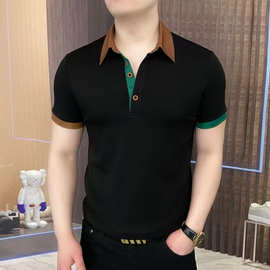【网络图片谨慎使用】夏季男碎花衫短袖空气层面料精品男短袖