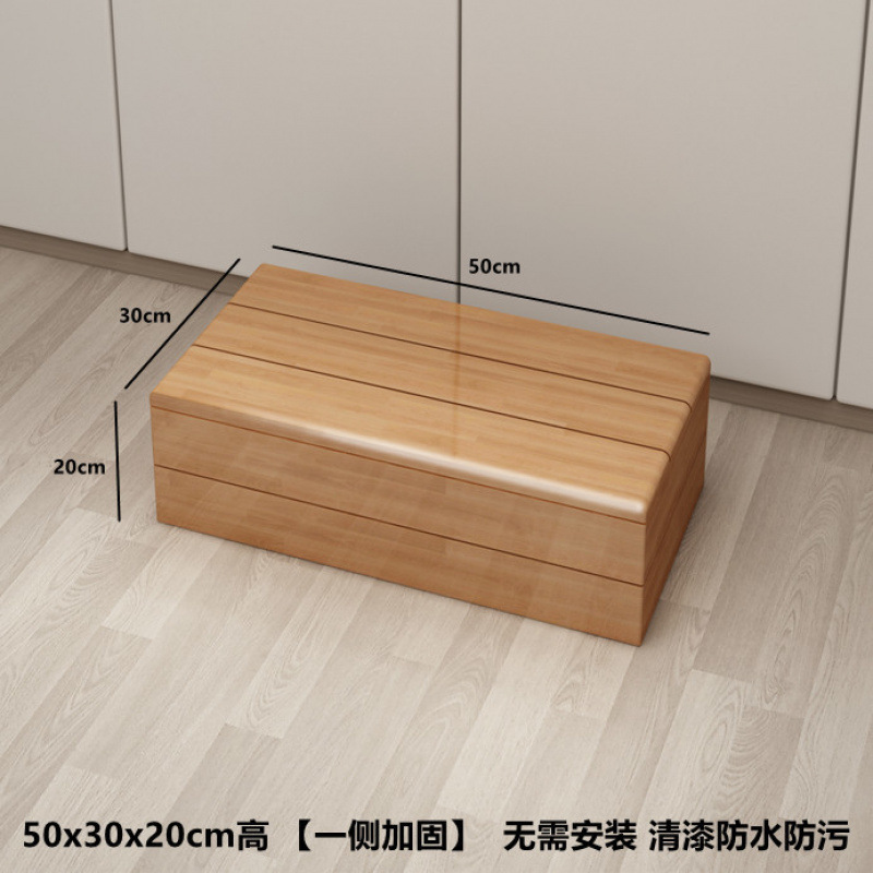 脚踏垫脚踩脚凳踏步台阶楠竹脚踏板办公室厨房洗衣机增高凳防滑|undefined