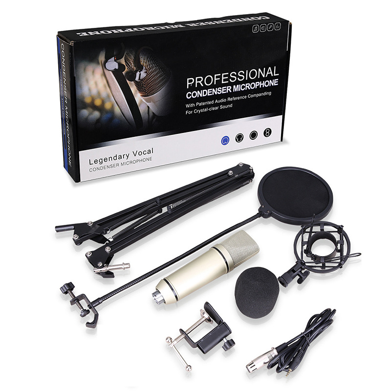 Profesional gran diafragma U87 micrófono condensador teléfono móvil computadora transmisión en vivo K canción estudio de grabación gritar micrófono 48V