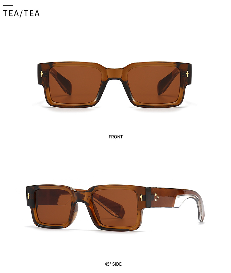 Unisex Gender Retro, Classic Style Style Retro Classic Style Solid Color PC UV400 Protection Square Full Frame Women's Sunglasses
