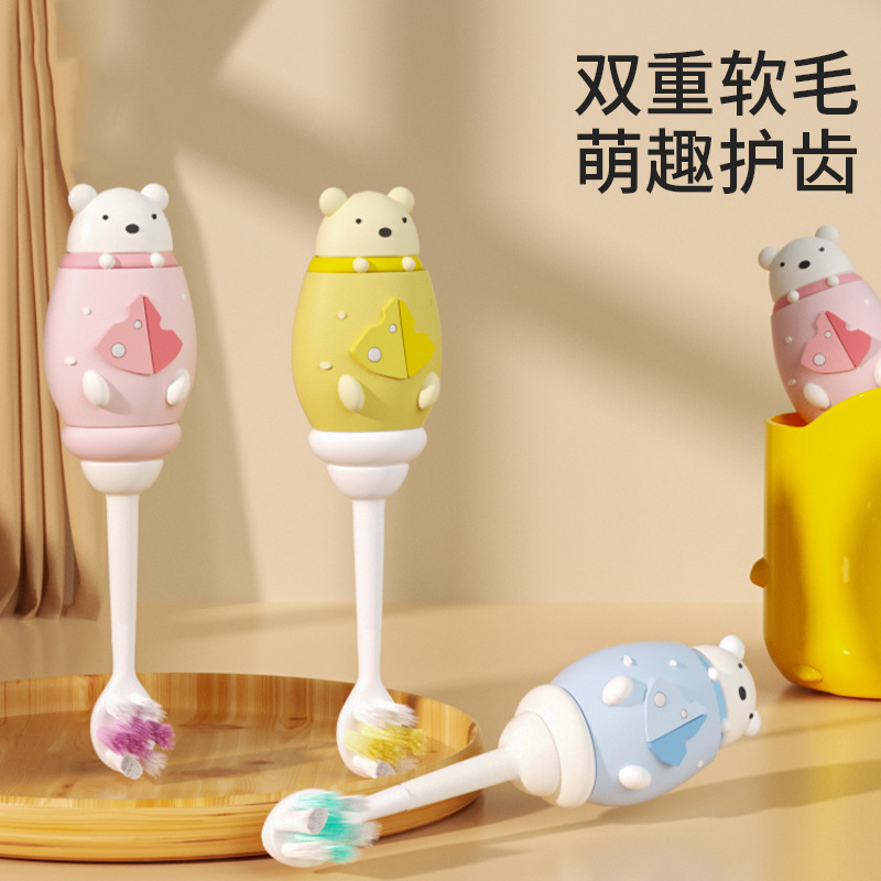 Children's Toothbrush with Soft Bristles for Babies Aged 0-1-2-3 to 6 and Above, Specially Designed for Infants and Young Children to Protect Their Deciduous Teeth and Gums