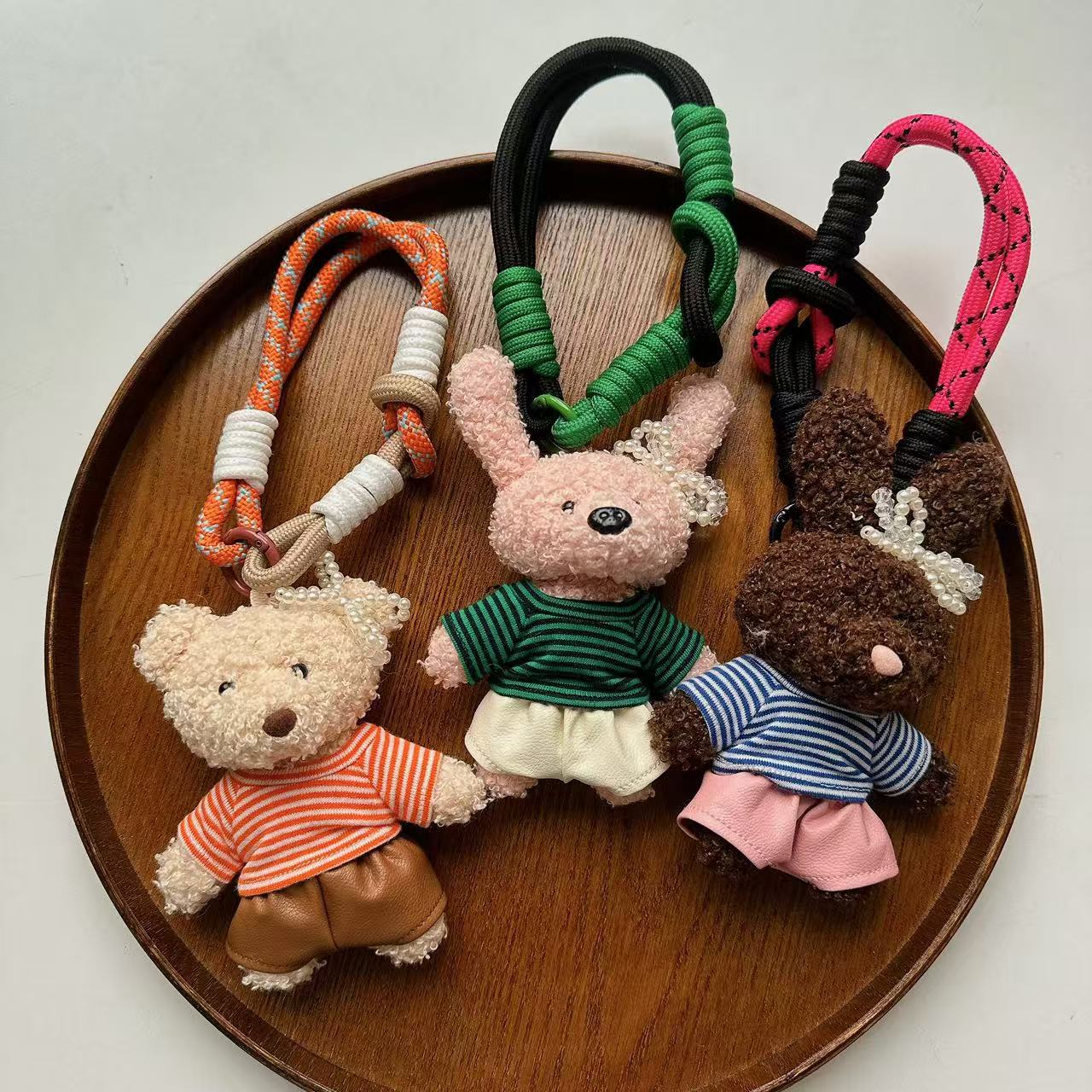 30g Weight Bag Charms Bag Accessories Type 1 Piece Quantity Holiday, Daily Occasion Plush Material Animal, Cartoon Pattern Cute Style 1 Piece Plush Animal Cartoon Bag Charms 1