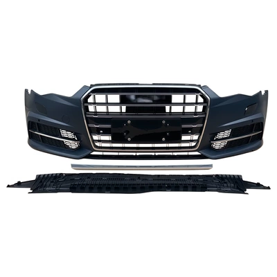 16-18 models suitable for Audi A6L color change and upgrade to S6 style front bumper, large front grille, and bumper
