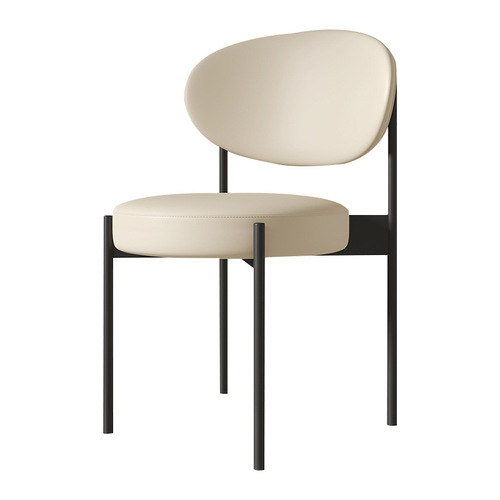 Cream Style Backrest Chair, Internet Famous Soft Upholstered Chair, Nordic Minimalist Makeup Chair, Desk Chair, Modern Light Luxury Dining Chair for Home Use