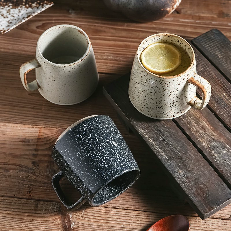 Кружка в японском стиле из грубой керамики, коммерческая кофейная кружка с ручкой, парная маркерная кружка — подарок, офисная керамическая кружка новая