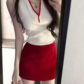 夏季韩系绝上衣半身裙套装女甜妹穿搭盐系轻熟辣妹套装有吊牌