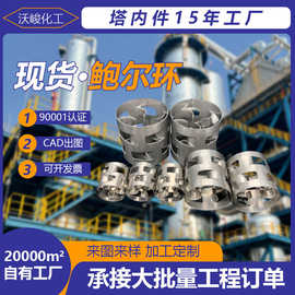 不锈钢鲍尔环填料 现货50/76鲍尔环散堆填料25/38mm 金属鲍尔环