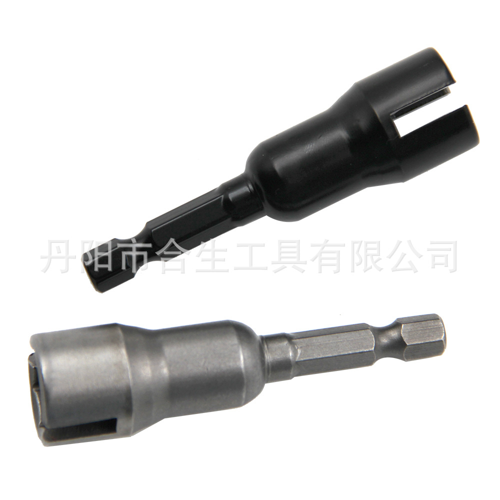 Cruz-frontera natural ranurado mango hexagonal 65mm destornillador eléctrico llave de enchufe negro mariposa agujero llave de enchufe