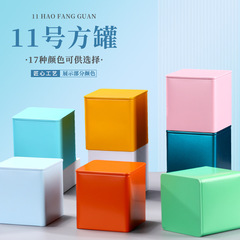 古典的な四角い缶包装金属茶葉缶緑茶ジャスミン茶ブリキ缶汎用包装卸売りはラベルを付けることができる