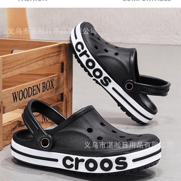 Cross Original Fashionable Big Baya Clogs for Men and Women, Breathable Non-Slip Beach Sandals with a Soft Cushioning Feel