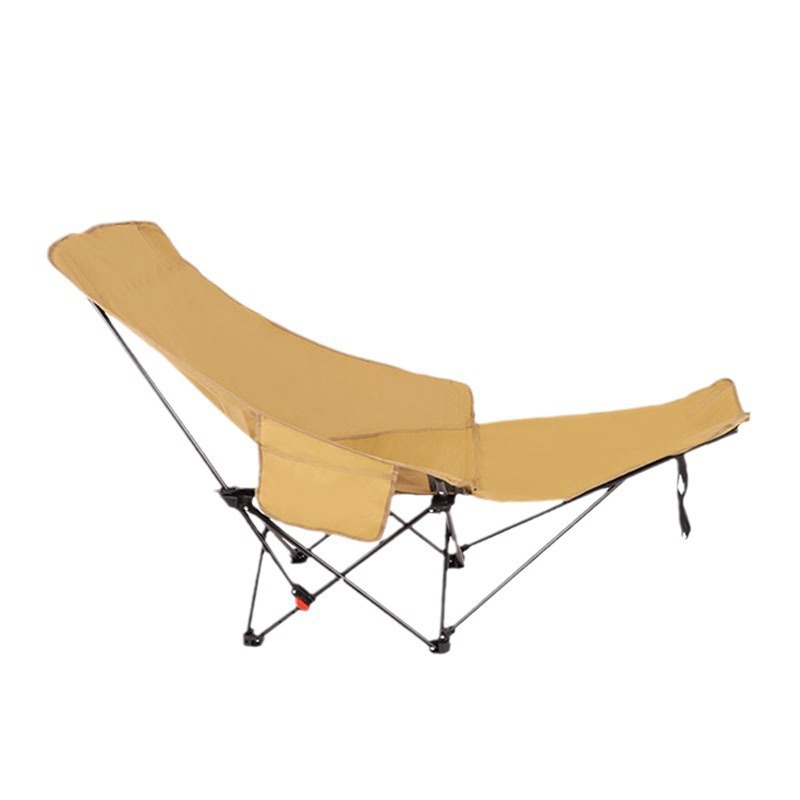 Silla plegable al aire libre Silla de luna ajustable Silla portátil para sentarse y acostarse Silla de campamento con soporte para las piernas