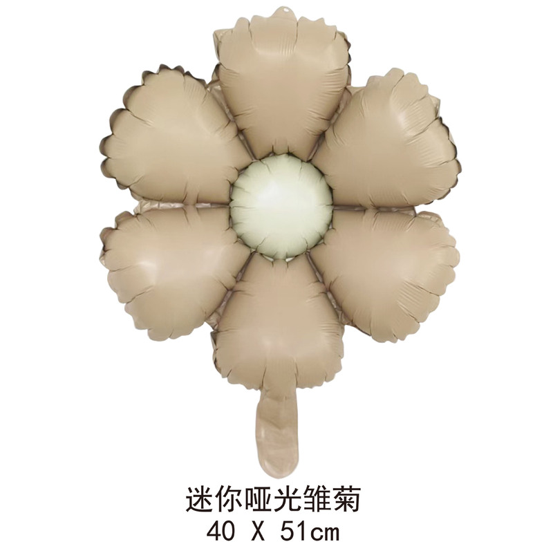 新款哑光迷你小花朵雏菊气球儿童生日场景布置装饰品铝膜气球批发|undefined