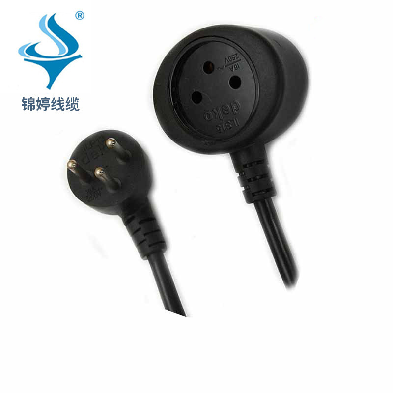 【厂家供应】以色列两芯16A插头 SII认证16A两极电源以色列插头