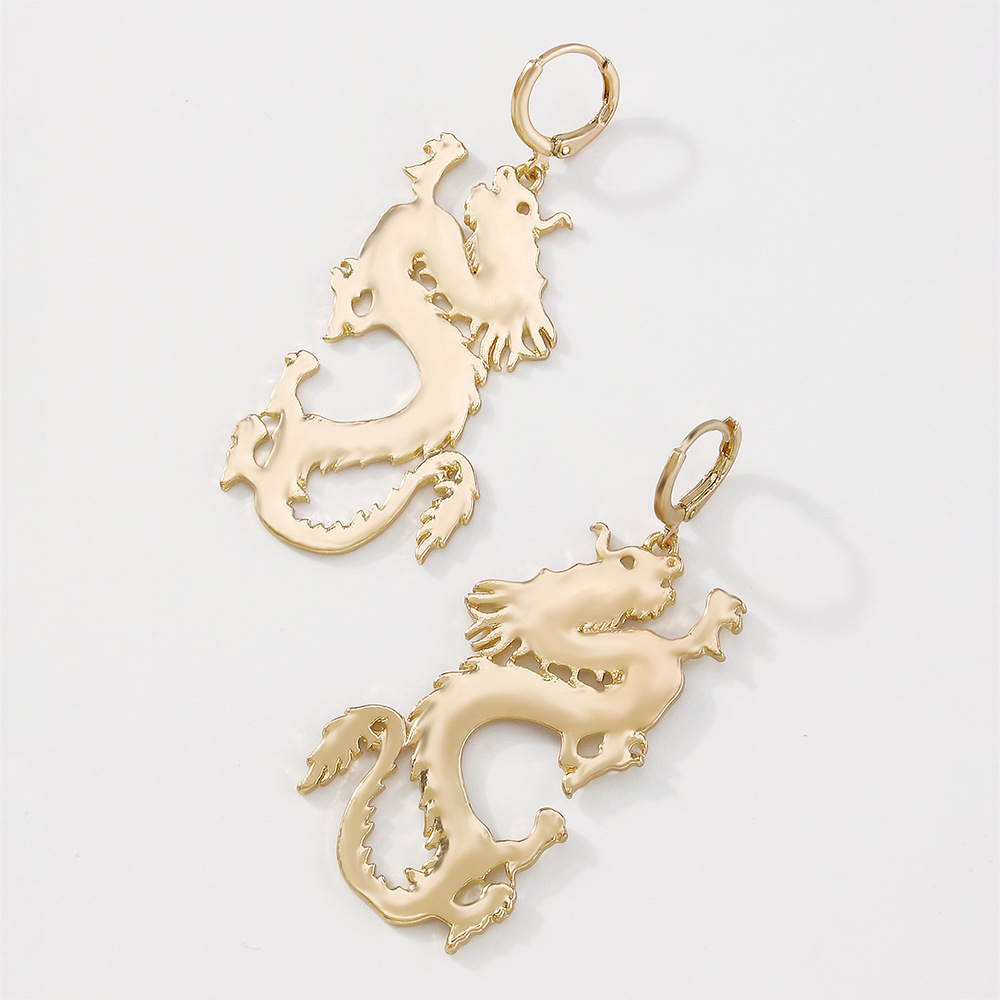 Fashion Chinese Dragon Element Earrings Wholesale Nihaojewelry display picture 6