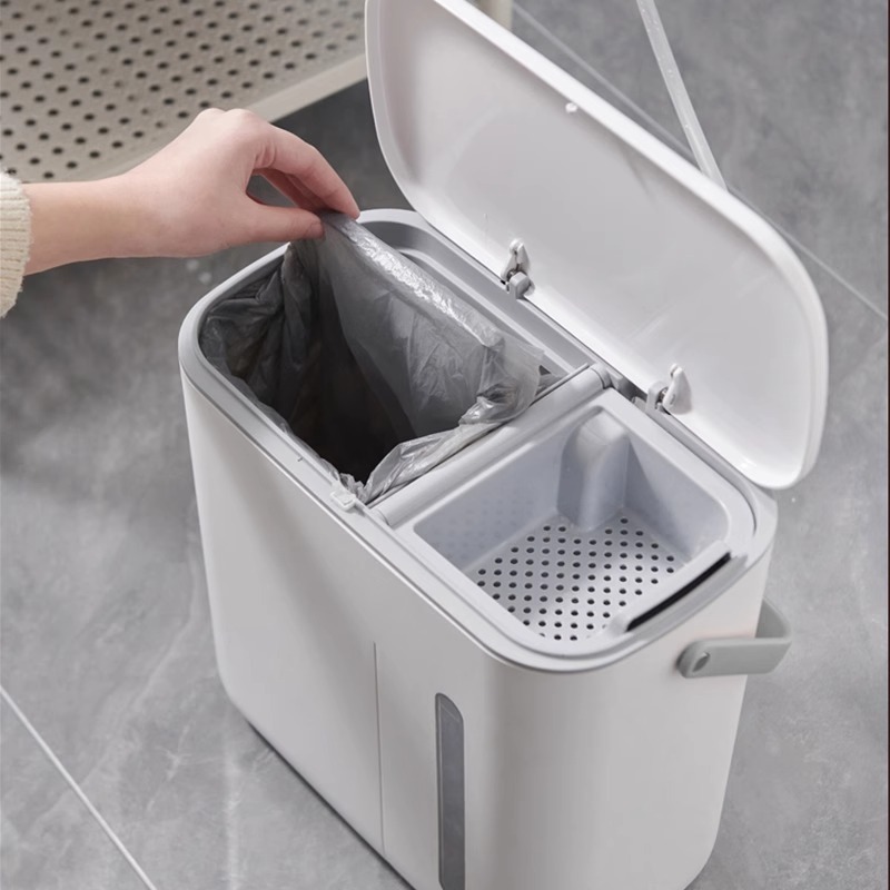 お茶のバケツのプラスチックの乾湿分離のお茶のかすのスクラップのバケツはパイプの家庭用窓のお茶のバケツの茶器のゴミ箱を配合します。|undefined