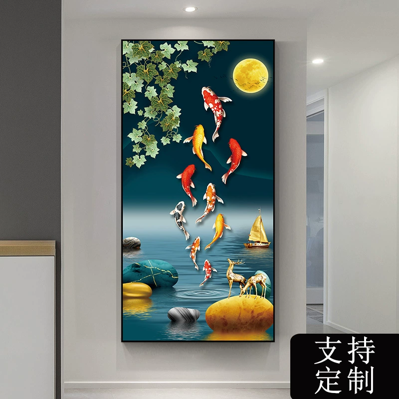 Self-adhesive modern three dimensional stickers on wall, light luxury style, 3D