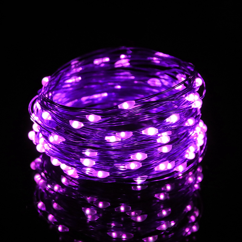 Guirnalda de luces solares con cable de cobre, luces LED impermeables para jardín al aire libre, luces decorativas con control remoto de 8 funciones, luces de ambiente navideño