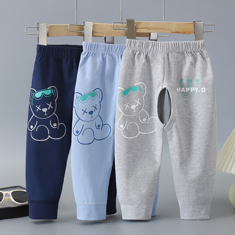 Baby Pants for Spring and Autumn, Pure Cotton, Unisex, Diaper-Free Open-Crotch Pants, Children's Cross-Open-Crotch Autumn Pants Baby Pants for Spring and Autumn, Pure Cotton, Unisex, Diaper-Free Open-Crotch Pants, Children's Cross-Open-Crotch Autumn Pants
