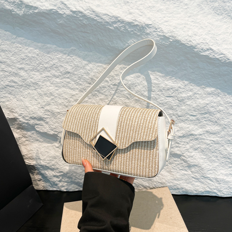 Bolso bajo la axila francés nicho nuevo estilo de primavera 2025 bolso de hombro portátil de moda simple bolso cuadrado