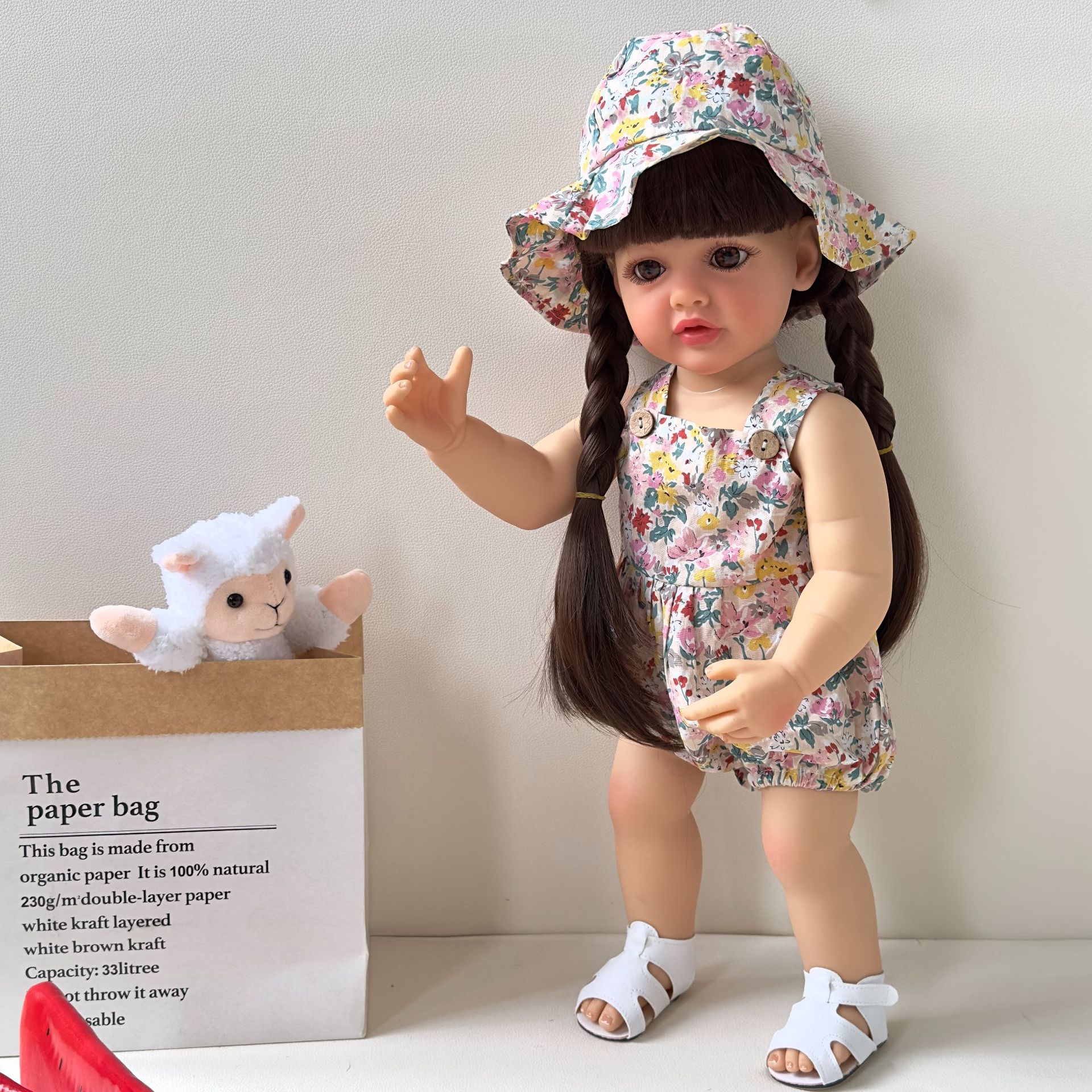 NPK bienes genuinos 55cm mameluco floral completo pegamento simulación muñeca Betty entrega transfronteriza de una sola pieza