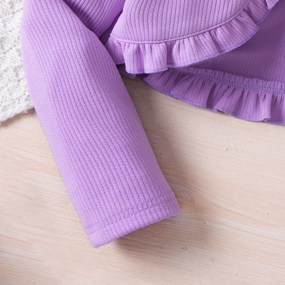 Vêtements pour enfants EW Nouveau produit pour filles Printemps et automne Robe imprimée Ensemble cardigan tricoté TZ828-C_voghion.com