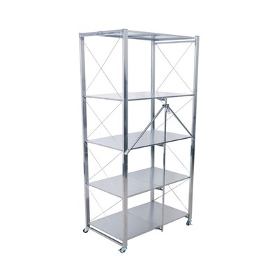 新品免安裝不鏽鋼廚房折疊置物架衣櫃收納整理家用